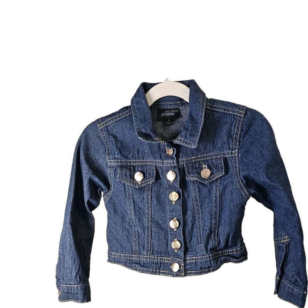 Picapino Girls / Toddler Jean Jacket  - Size 4 Toddler